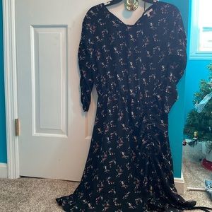 Maurice’s small midi dress, floral designs, medium-length sleeves.